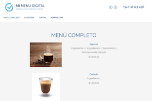 Menú Digital